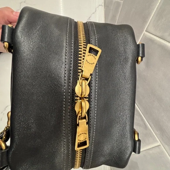 Coach Rouge Soft Cube 20– Black Full Grain Leather – Gold Hardware – G2580-CCC91 - Picture 2 of 14